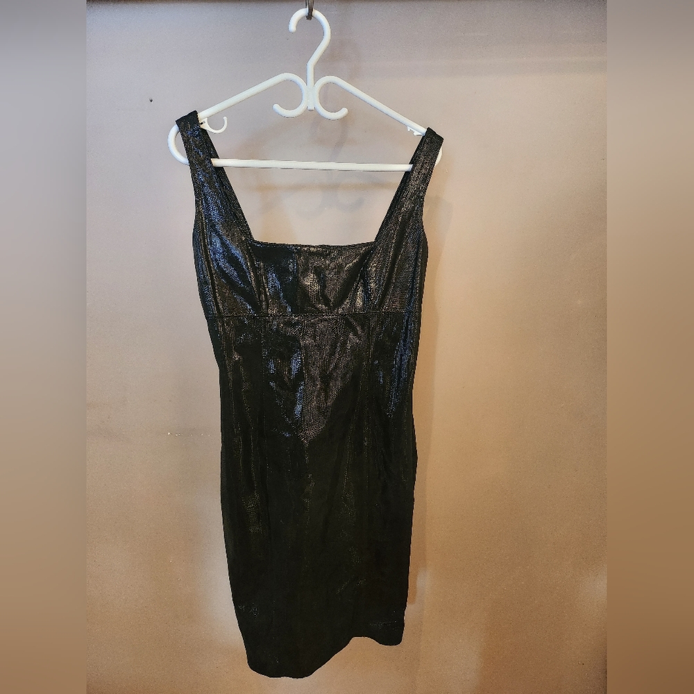 Vintage Danier Leather Scale Suede Dress